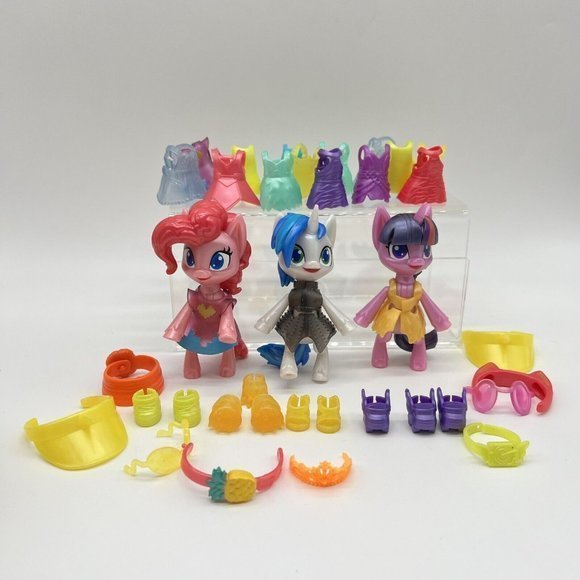 Hasbro My Little Pony Smashin Fashion Toy Lot Of 39 Pieces Toy Figures - Picture 2 of 4